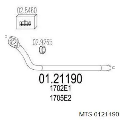 Приёмная труба 8671016319 Renault (RVI)