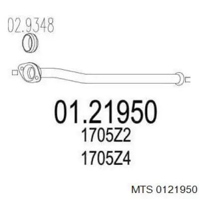 Глушитель, центральная часть 0121950 MTS
