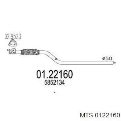 Глушитель, передняя часть 0122160 MTS
