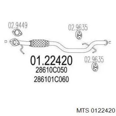 Передняя часть глушителя 0122420 MTS