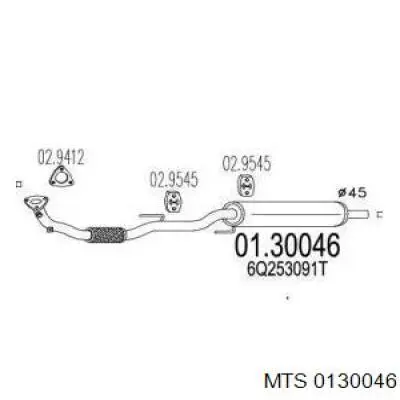 Глушитель задний 0130046 MTS