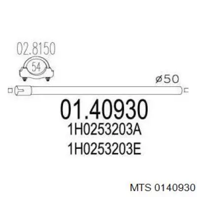Выхлопная труба 0140930 MTS