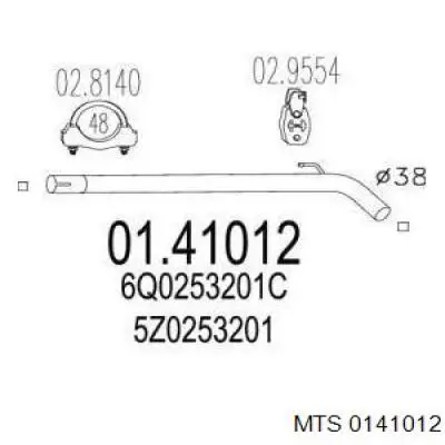 Глушитель, центральная часть 0141012 MTS