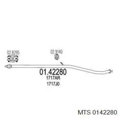 Центральная часть глушителя 0142280 MTS