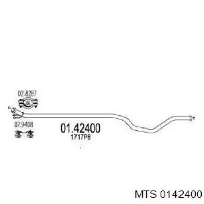 Глушитель, центральная часть 0142400 MTS