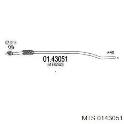 Глушитель, центральная часть 0143051 MTS