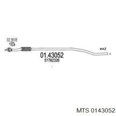 Глушитель, центральная часть 51782326 Fiat/Alfa/Lancia