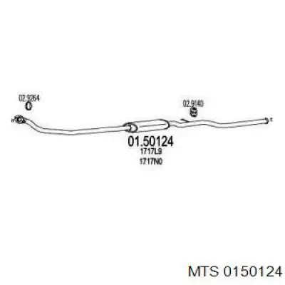 Центральная часть глушителя 0150124 MTS