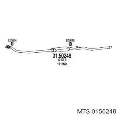 Центральная часть глушителя 0150248 MTS