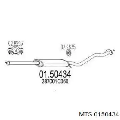 Центральная часть глушителя 0150434 MTS