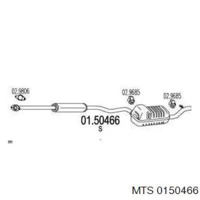 Z60140300F Mazda Глушитель, средняя и задняя часть
