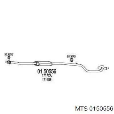 Центральная часть глушителя 0150556 MTS
