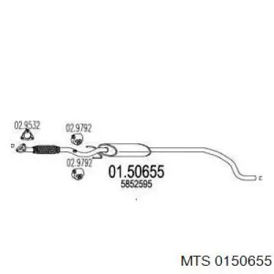 Глушитель, передняя часть Opel 852503 цена, от 78.01 USD