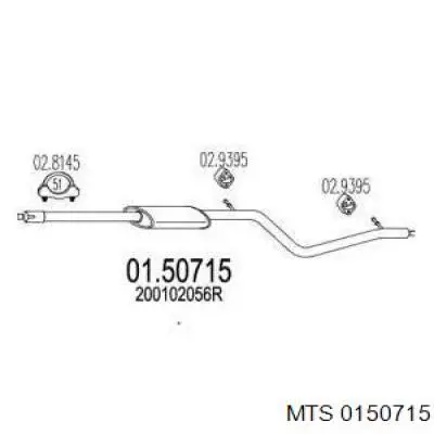 Средний глушитель Asmet 10105
