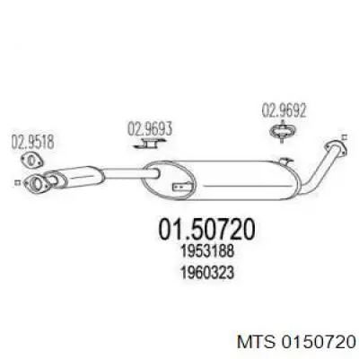 Купить 201007F650 Nissan/Infiniti Выхлоп центральный
