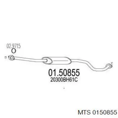 Глушитель, центральная часть Nissan/Infiniti 20300BH61C цена, от 43.28 USD