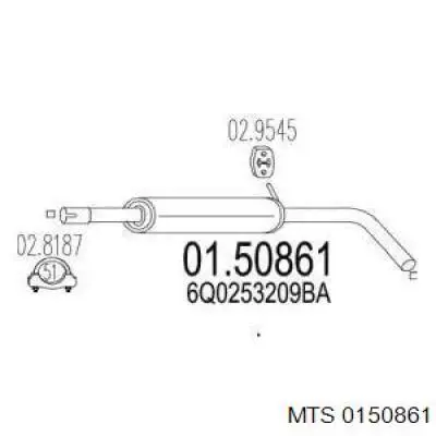 Глушитель, центральная часть Polmostrow 2385 цена, от 29.33 USD