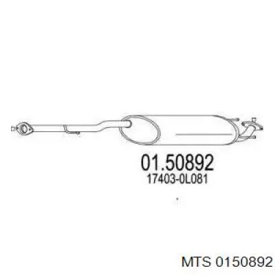 Купить 174030L061 Toyota Выхлоп центральный
