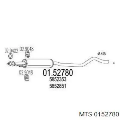 0152780 MTS Глушитель центральный