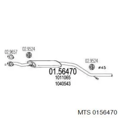 Центральная часть глушителя 0156470 MTS