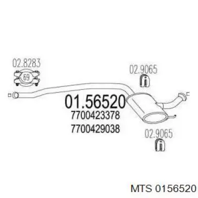 7700429038 Renault (RVI) Глушитель центральный