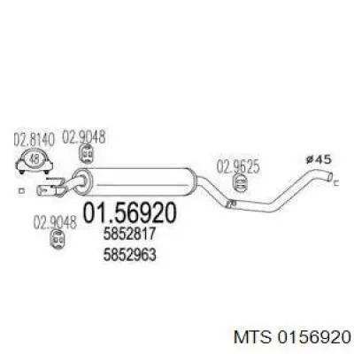 0156920 MTS Глушитель центральный