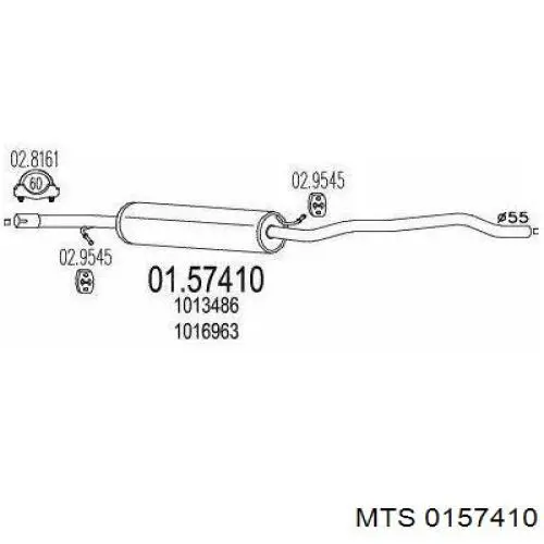 Silenciador, parte central MTS 0157410 preço, a partir de 144,13 USD