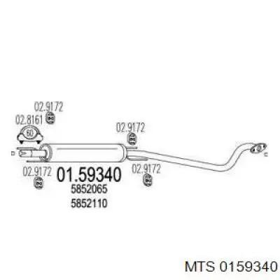 5852065 Opel Глушитель центральный