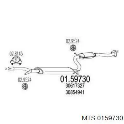 Центральная часть глушителя 0159730 MTS
