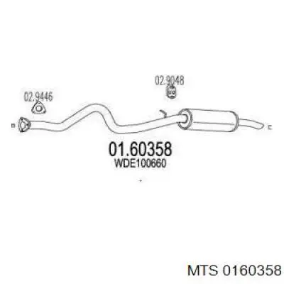 Купить WDE100660 Land Rover Глушитель задний