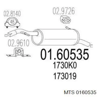 Выхлоп задний Polmostrow 5068 цена, от 43.59 USD