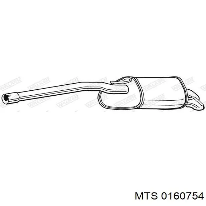Выхлоп задний MTS 0160754 цена, от 44.34 USD