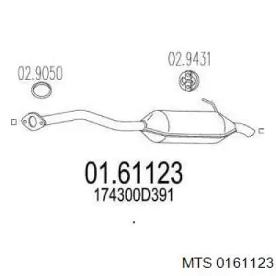 Глушитель задний 0161123 MTS