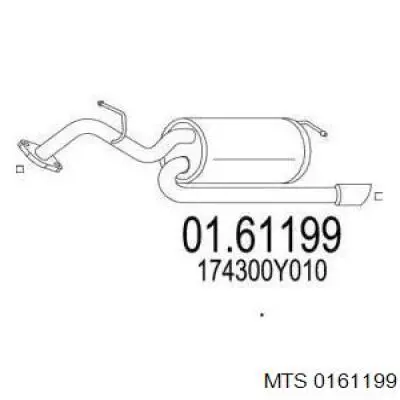 Глушитель задний 0161199 MTS