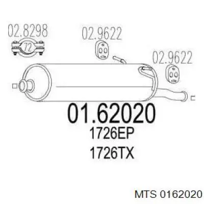 Глушитель задний 0162020 MTS