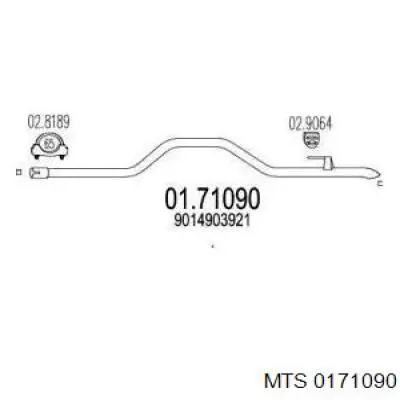 0171090 MTS Выхлопная труба