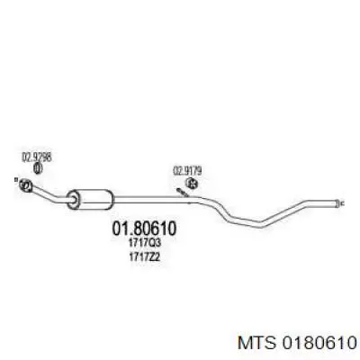Центральная часть глушителя 0180610 MTS