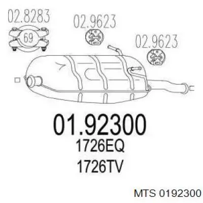 Глушитель задний 0192300 MTS