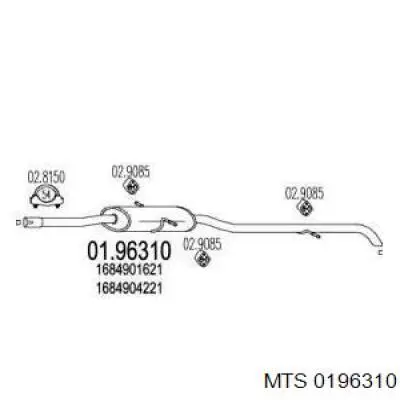 Глушитель, задняя часть 0196310 MTS