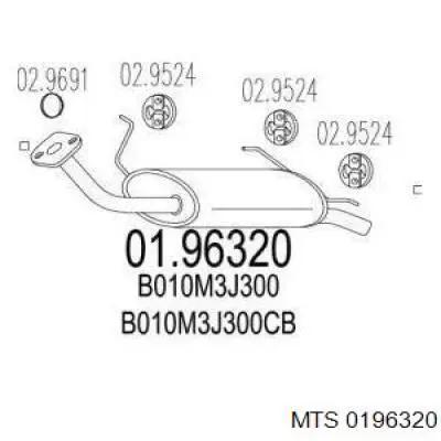 Глушитель, задняя часть 0196320 MTS