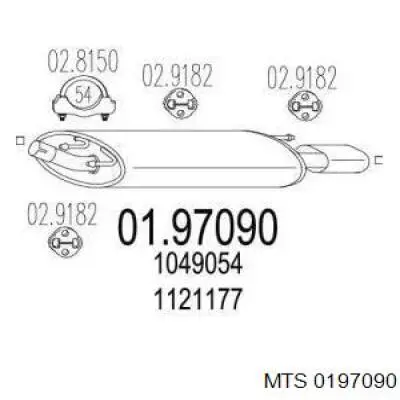 Выхлоп задний Bosal 154327 цена, от 79.72 USD