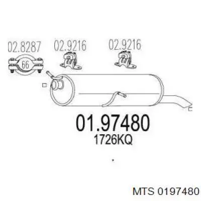 Глушитель задний 190511 Bosal