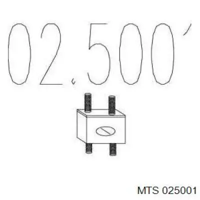 Подушка глушителя 025001 MTS