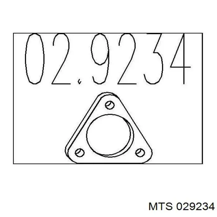 029234 MTS прокладка приемной трубы глушителя