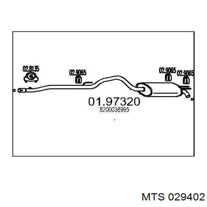 029402 MTS Прокладка штанов