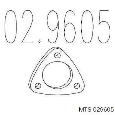 02.9605 MTS прокладка приемной трубы глушителя