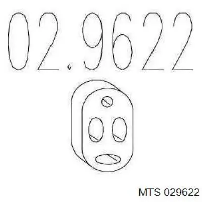 02.9622 MTS подушка крепления глушителя