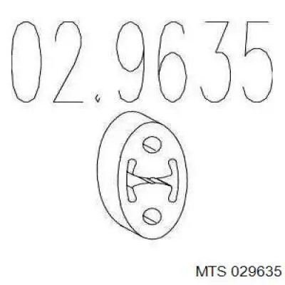 029635 MTS Coxim de fixação do silenciador