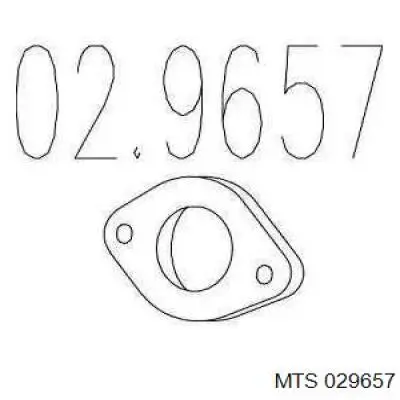 02.9657 MTS прокладка приемной трубы глушителя
