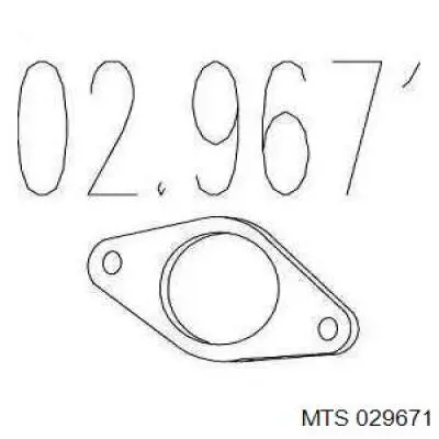 Прокладка глушителя 029671 MTS
